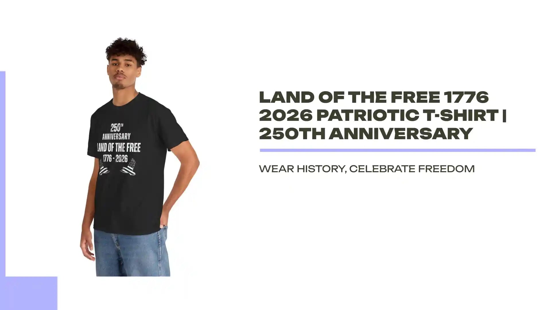 Land of the Free 1776 2026 Patriotic T-Shirt | 250th Anniversary by@Outfy