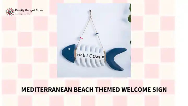 Mediterranean Beach Themed Welcome Sign by@Outfy