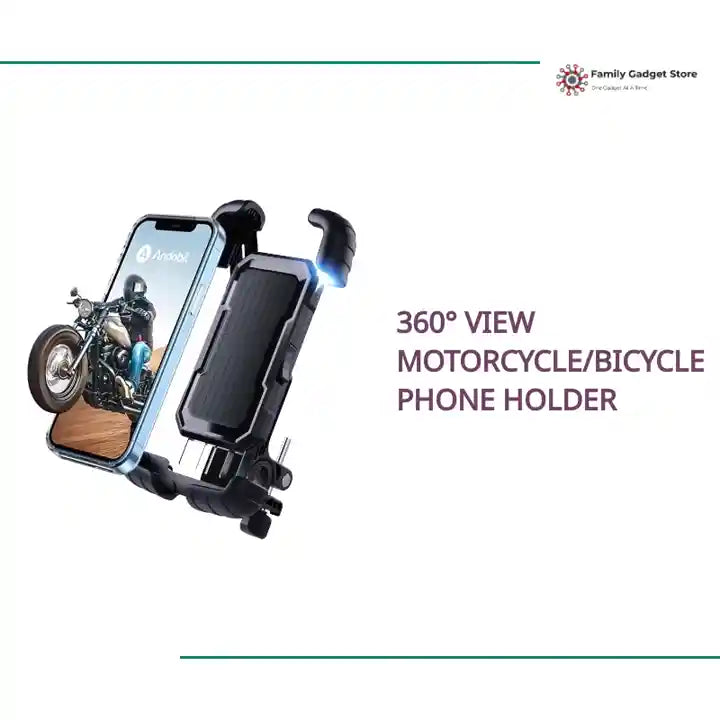 360&deg; View Motorcycle/Bicycle Phone Holder by@Outfy