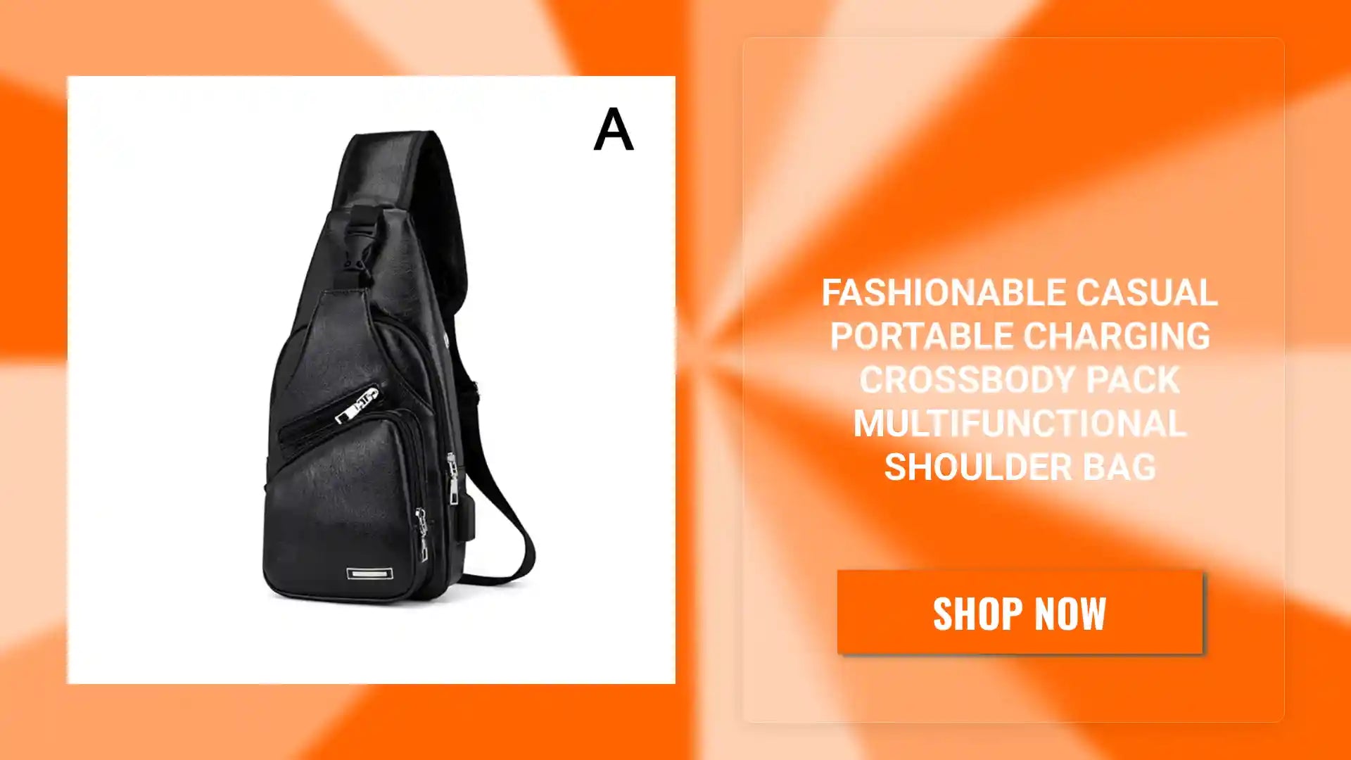 Fashionable Casual Portable Charging Crossbody Pack Multifunctional Shoulder Bag by@Outfy
